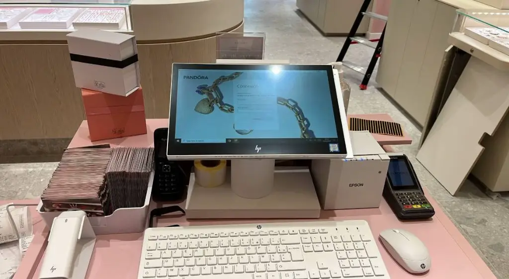 Retail POS install on a store floor